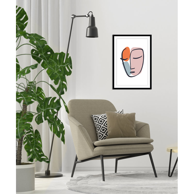 Face - Single Picture Frame Print, 50 cm H x 60 cm W