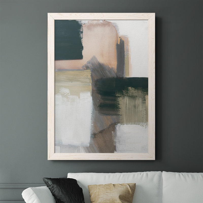 «Doudy Marble Block Symmetry III», reproduction d'art sur toile encadrée, H 43,5 po x l 31,5 po x P 1 po, Blanc