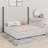 Tall Headboard Upholstered Bed With Vertical Striped And Wingback Design