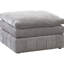 Salon modulaire 5 pièces - couleur grise, plateau-coussin, mobilier modulaire à structure en bois d'aspect classique, coussin triple couche