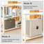 Bureau en L de 47 po avec station de chargement et tablettes de rangement Laconya-1911267562