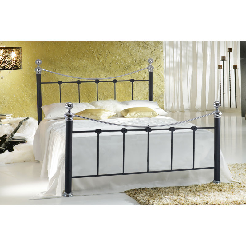 Cambridge Metal Storage Bed, Double (4'), Black