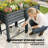 Raised Garden Bed with Storage Shelf 31.5", Dark Grey-1663887811