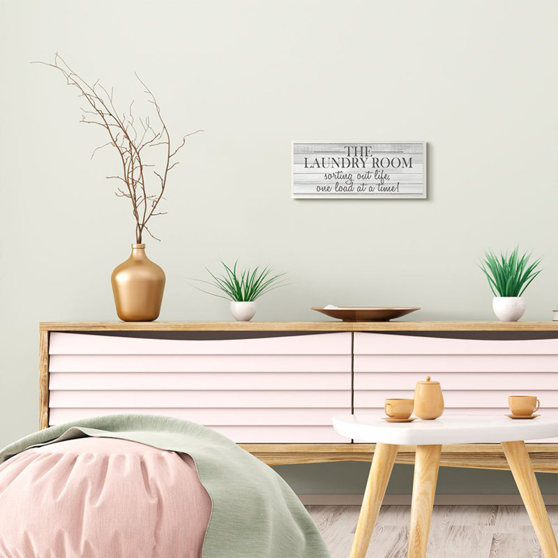 «Laundry Room», impression d'art textuel sur toile, Plaque murale, H 7 po x l 17 po