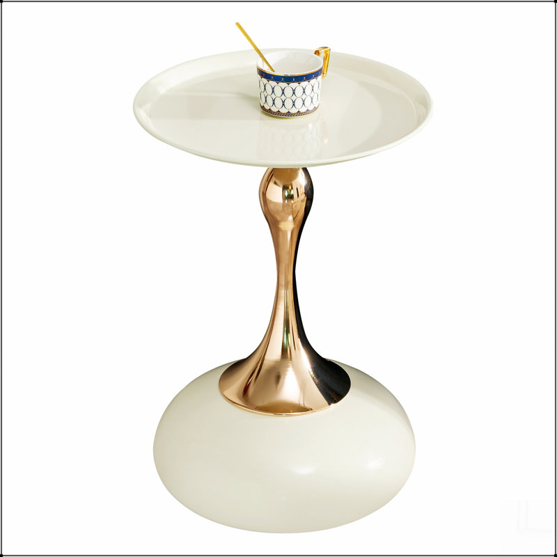 petite table d'appoint ronde pour les petits espaces, table basse, petite table basse de salon, table de bout blanche