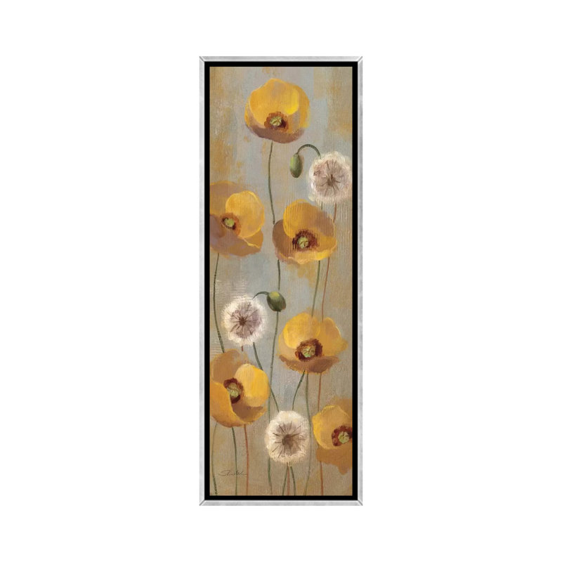 «Spring Poppies II» par Silvia Vassileva, reproduction d'art sur toile, H 72 po x l 24 po x P 1,5 po