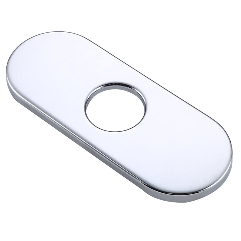 Plaque de protection pour trou de robinet de salle de bain 6 po Wovier, Chrome