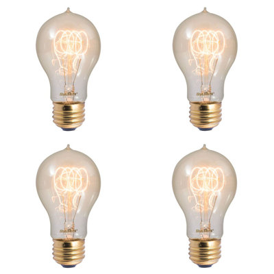 60 watts, ampoule incandescente A19 à intensité variable antique A19 (2200K) / culot moyen (standard) E26