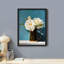 «White Flowers In Vase Wall Art Floral Botanical Prints Decor For Living Room, encadré sur papier»-93487577-93487575