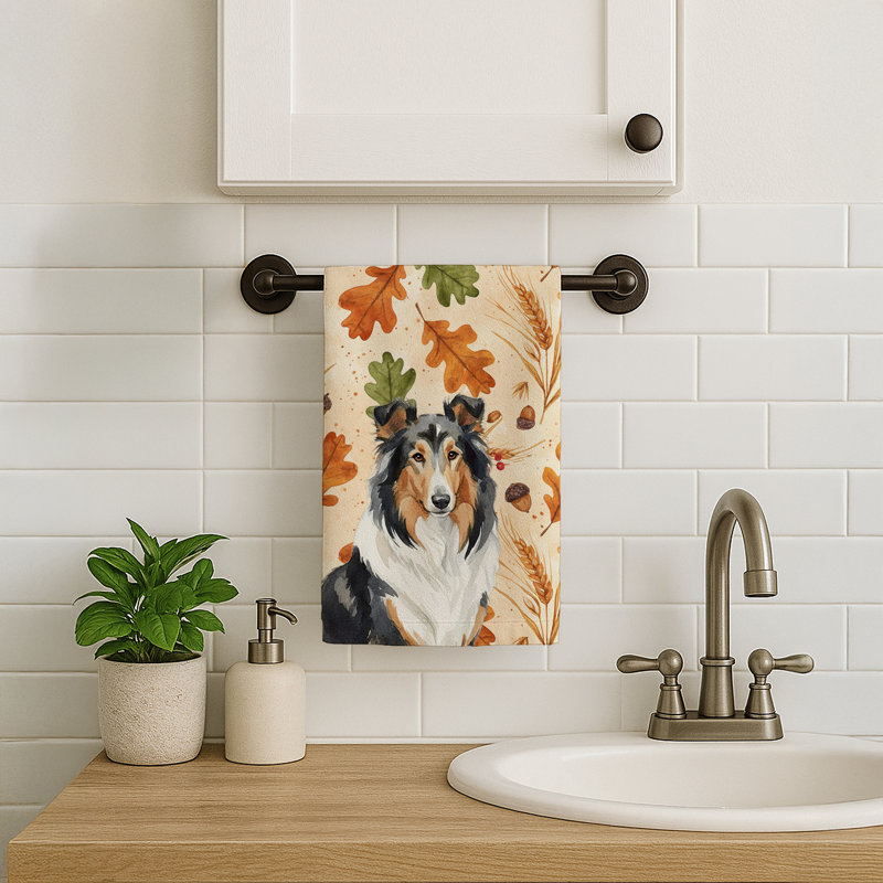 Heirloom Fall Kitchen Towel, Tricolor Collie
