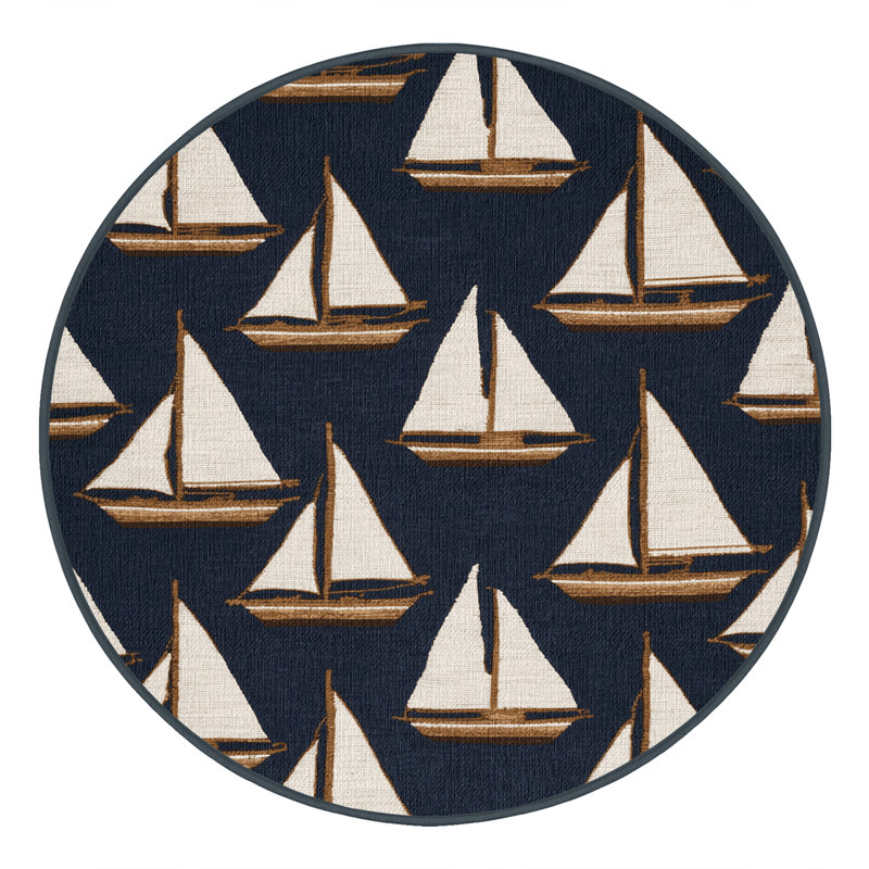 Tapis nautique lavable pour voiliers, Rond 3 pi