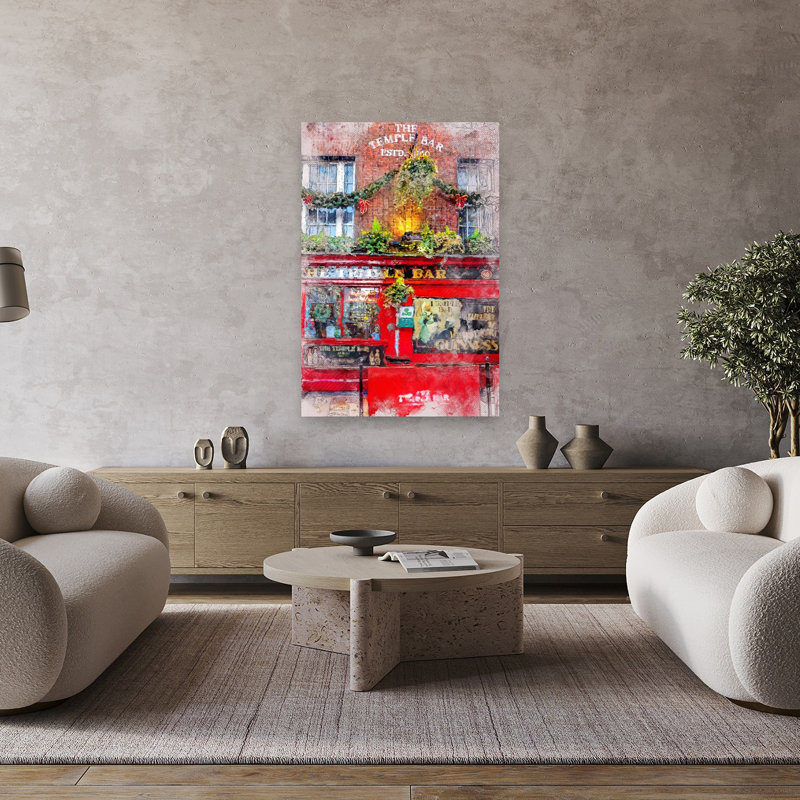«Vibrant Dublin», art abstrait contemporain, art mural de la ville, H 48 po x l 32 po