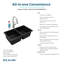 Évier de cuisine avec robinet encastrable 33 po x 20-1 / 2 po x 9-1 / 2 po-69180473