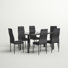 6 - Person Glass Top Four Leg Dining Set