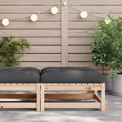 Repose-pieds de patio avec coussin Ophelia & Co.