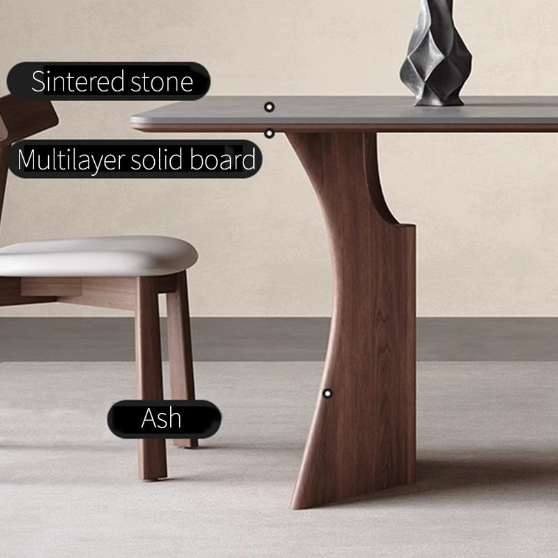 Ensemble de table de salle à manger unique en frêne, H 29,53 po x L 70,87 po x l 35,43 po