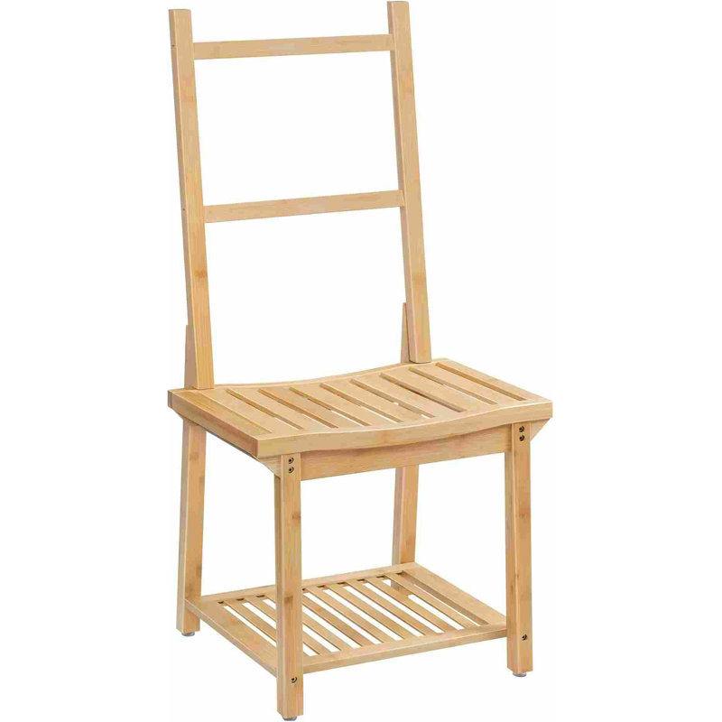 Freestanding Towel Rack for Bathroom, Bamboo Blanket Rack