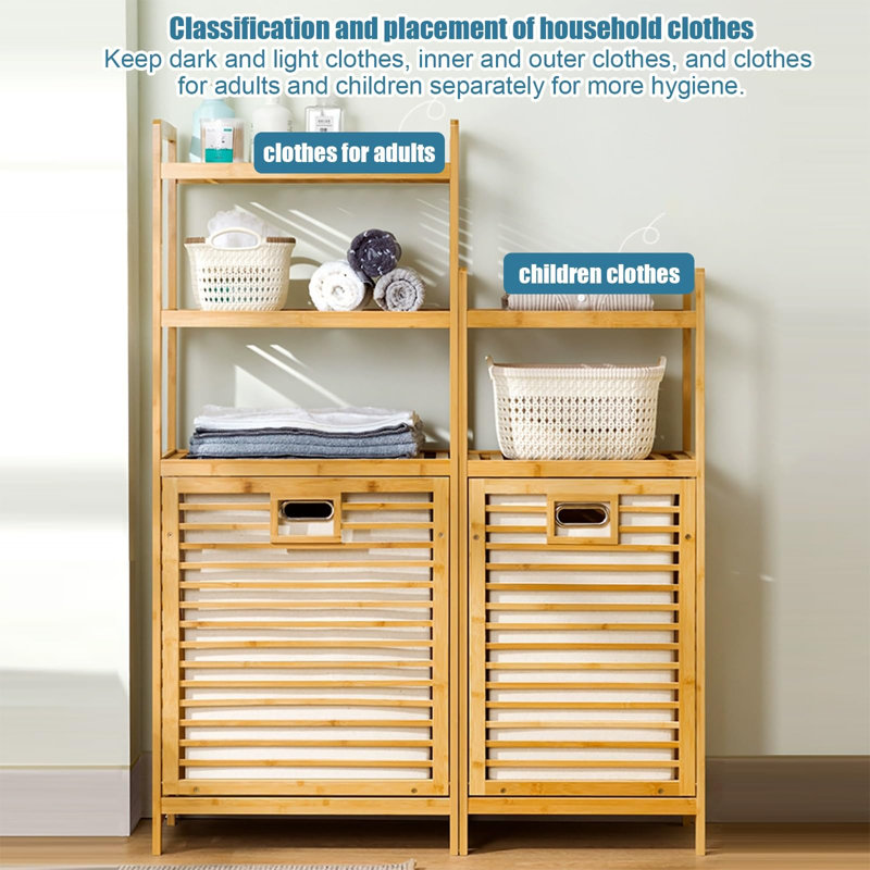 Panier à linge Asio, H 46,85 po x l 19,7 po x P 11,8 po