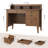 Hambrook 47.2" W Writing Desk with Hutch, All-in-One Computer Desk with File Drawers-667945210