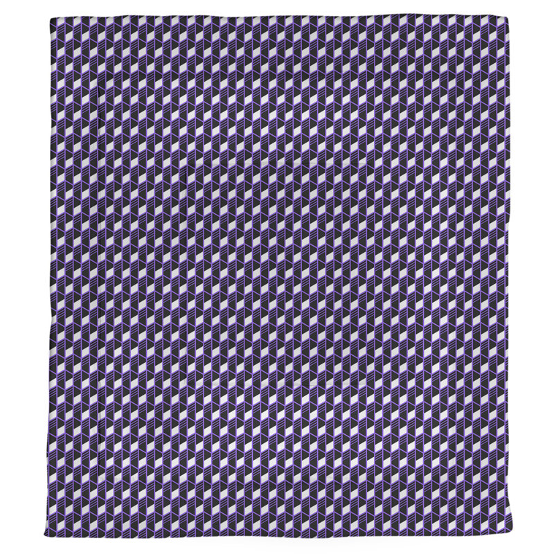 Édredon simple réversible géométrique Katelyn Elizabeth, Édredon grand, Mauve