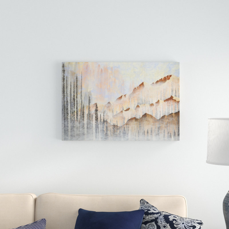 «Dawn in the Mountains», reproduction d'art sur toile tendue, H 20 po x l 30 po x P 1,5 po