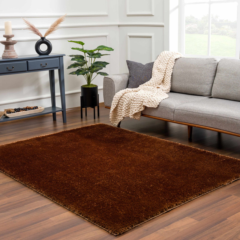 Tapis brun moelleux Kronos Performance, Rectangle 5 pi 3 po x 7 pi