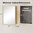 Beveled Frame Wood Medicine Cabinet with Mirror, Adjustable Shelves, Soft-Close Hinges, Reversible Door, Wall-Mount or Recessed Bathroom Cabinet, Light Oak-1335617948-1320100621