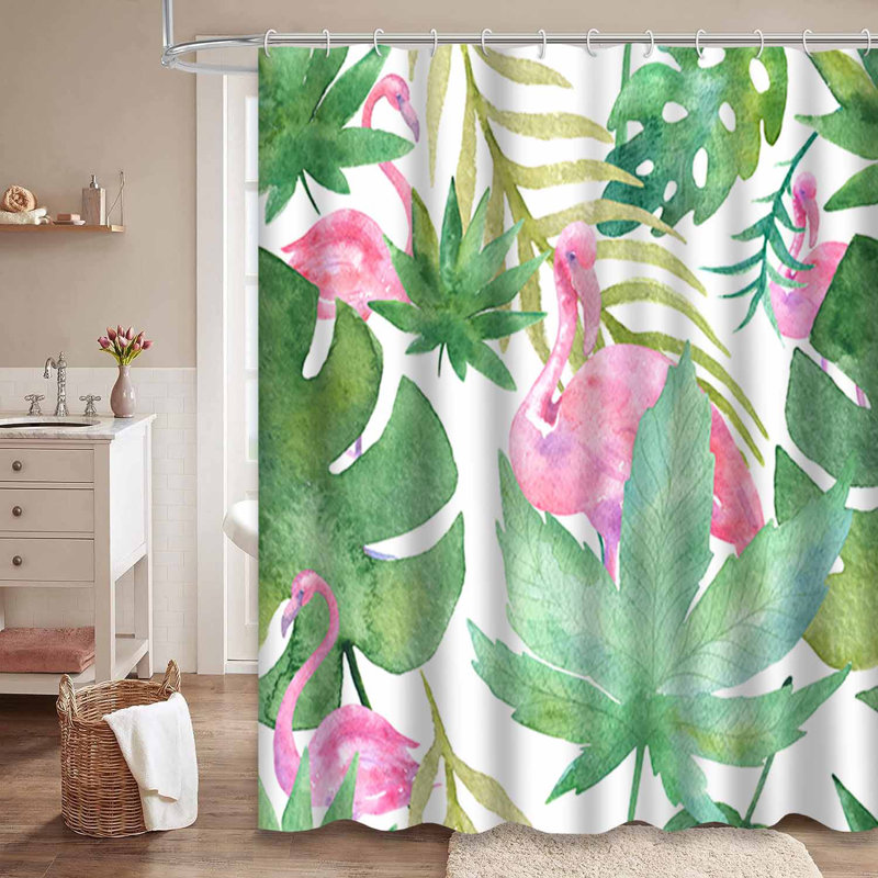Rideau de douche imperméable Tropical, L 72 po x l 84 po