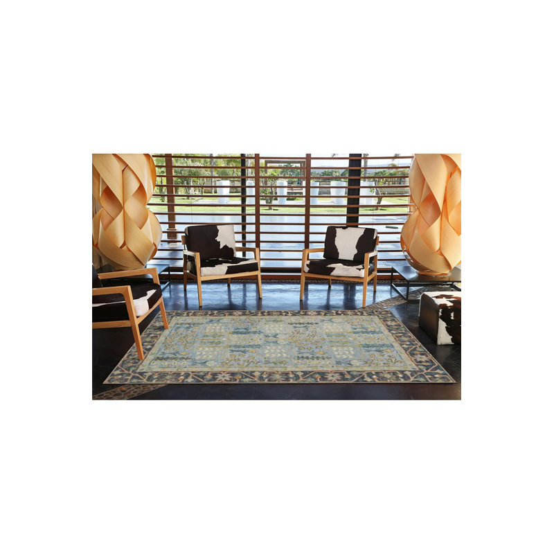 Tapis tissé géométrique moderne lavable à la machine, Sous-tapis rectangulaire de 3 pi 3 po x 4 pi 11 po