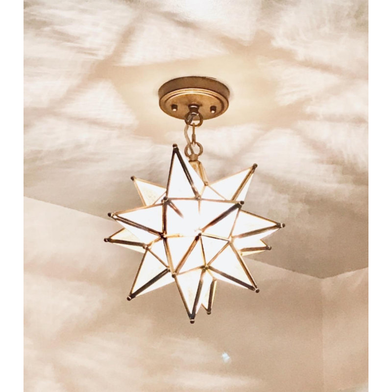Luminaire suspendu Moravian Star 13 po, H 12,4 po x l 12,4 po x P 12,4 po, Laiton