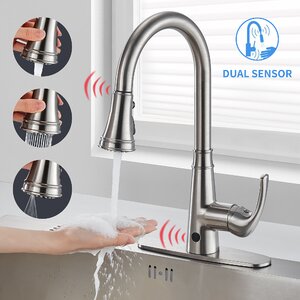 Cobbe Pull Down Touchless Kitchen Faucet & Reviews | Wayfair