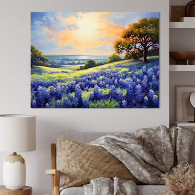 Blue Bonnets Ballet Meadows I - Blue Bonnets Framed Art