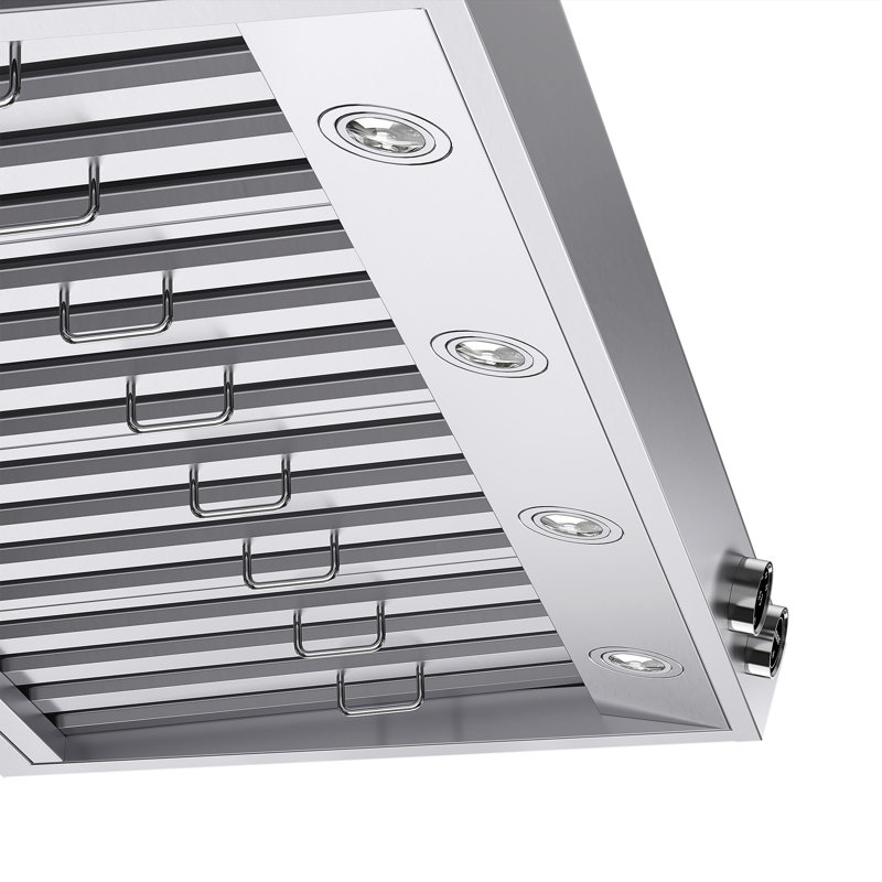 KUCHT Pro Style 48 in. 1200 CFM Under Cabinet Range Hood, Stainless Steel, Digital Controls