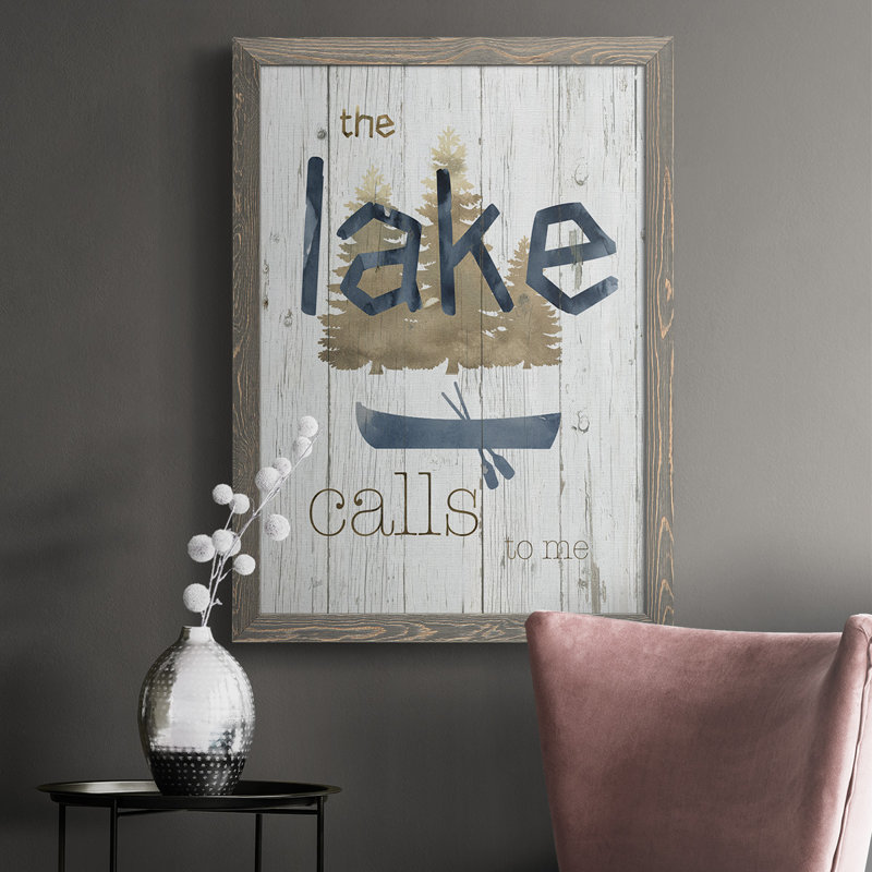 Sheyla Lake Calls Me - Reproduction de photo sur toile simple, H 43,5 po x l 31,5 po x P 1,25 po, gris