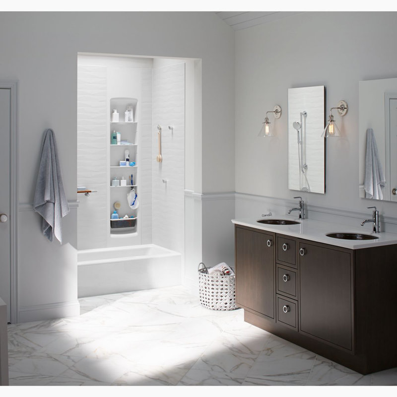SolidExpressions® 61" Double Bathroom Vanity Top, Biscuit Expressions