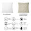 Coussin décoratif à motif géométrique de croix et carrés beiges-613955821