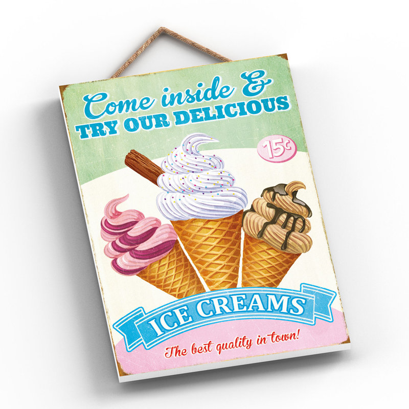 Delicious Ice Creams - Print on MDF