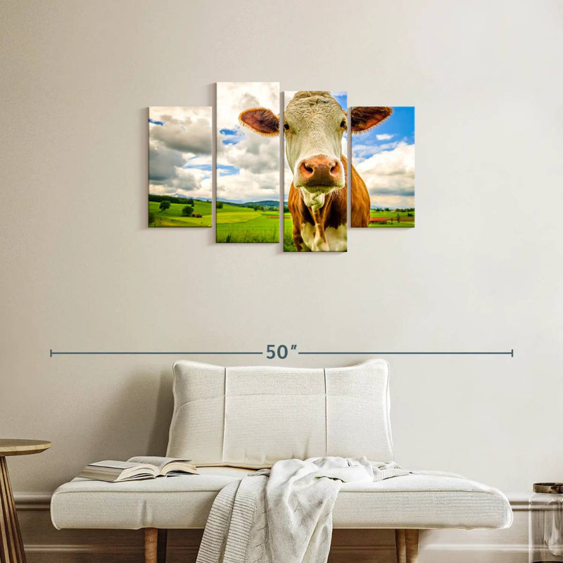 Vache des Alpes européennes, H 22 po x l 36 po