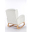 Chaise berçante en tissu Teddy avec poche latérale-269672012