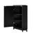 Adjustable Shelf Black Triangle Bathroom Cabinet, Board, Compact Design Cabinet For Different Spaces, With Shelf, Made Of-1078945592
