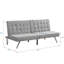 Lit gris avec composants en bois et en acier inoxydable, utilisation multifonctionnelle, utilisateur, 59,54 lb, facile à assembler, structure stable et fiable avec pieds, pour n'importe où, pratique, poids de 59,54 lb-1611633474