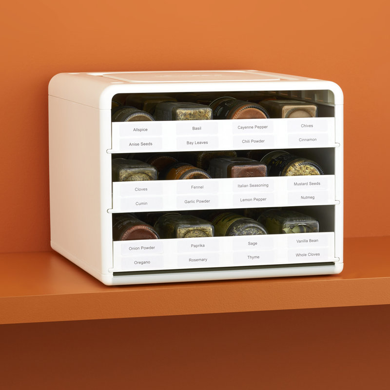 Range-épices YouCopia® SpiceStack®, blanc, rangement pour 24 bouteilles