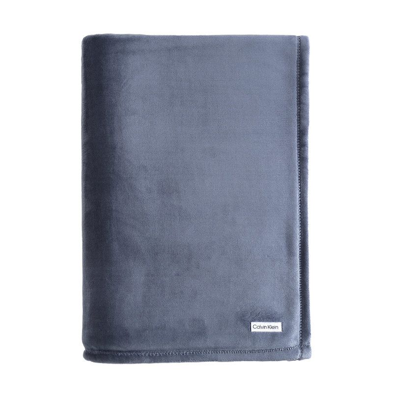 Slate Blue King Size Plush Fleece Blanket