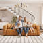 3 Seater Faux Leather Sofa-312031724
