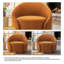 Fauteuil demi-tonneau pivotant de 35,04 po Aunna Nenuphar-1497142508