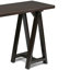 Console de rangement industrielle moderne en bois massif de 50 po avec chevalets Sawhorse-201559139-210679703