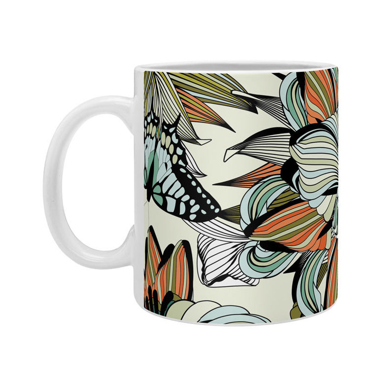 Grande tasse à café en fleur de jardin