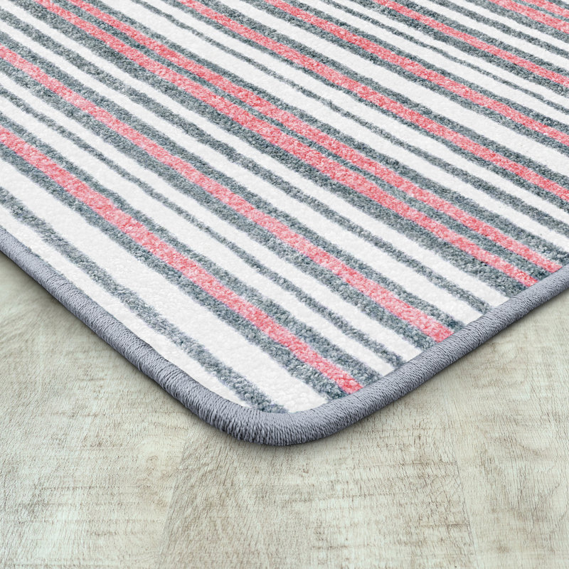 Striped Indoor Rug, Rectangle 3'10" x 5'4"