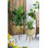 Ensemble de 2 jardinières en métal avec pieds en bois, L: P 18,5 x 23,5 po: P 15,7 x 20 po