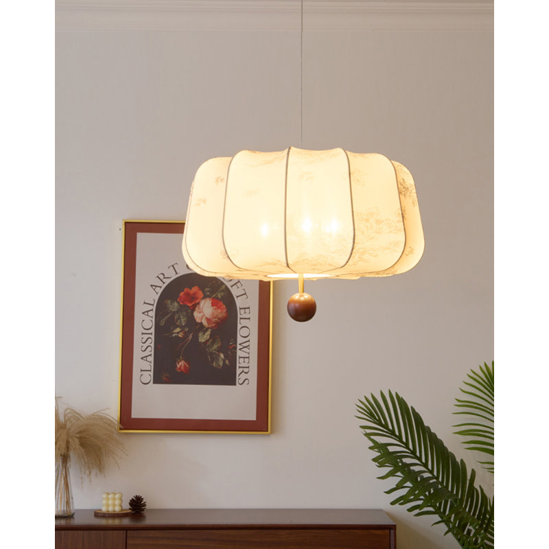 Pied de lampe en fer de style médiéval avec abat-jour en tissu, H 9,06 po x l 15,7 po x P 15,7 po